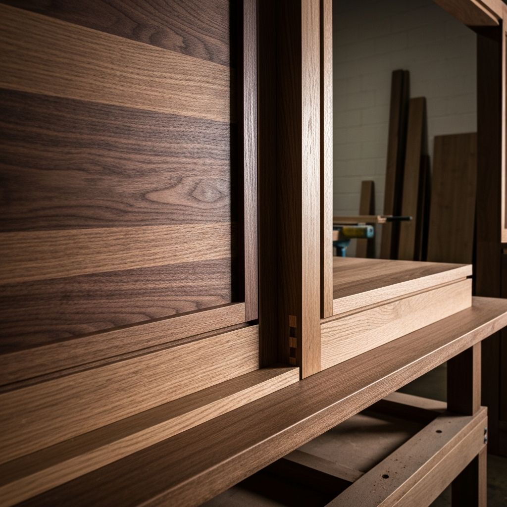 Close-up of fine timber woodwork crafted by Fine Touch Carpentry